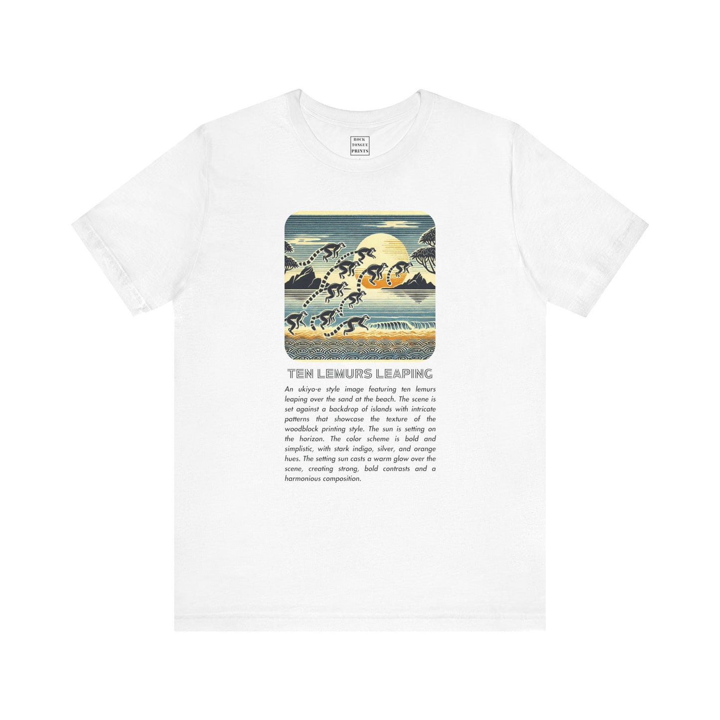 Ten Lemurs Leaping T-Shirt - (Short Sleeve Tee) | Rock Tongue Prints