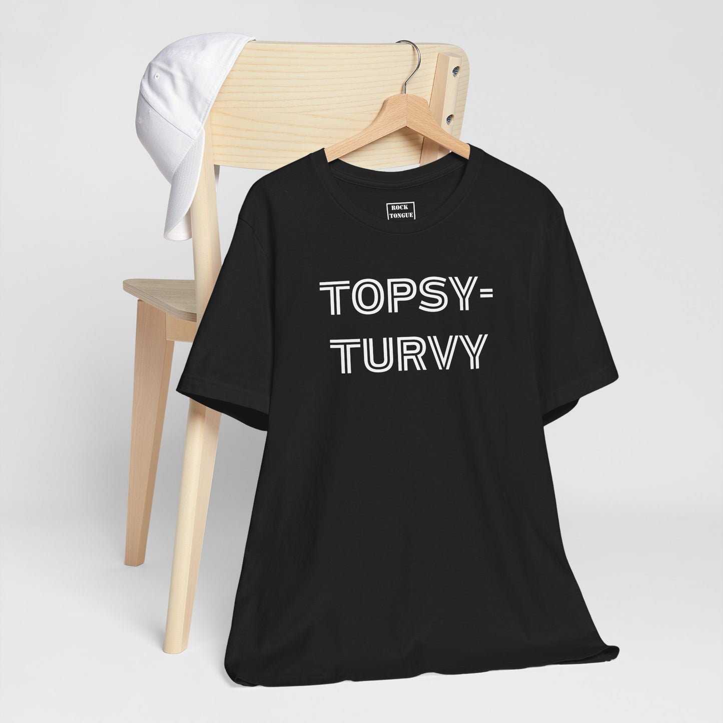 Topsy-Turvy T-Shirt - (Unisex Jersey Short Sleeve Tee) | Rock Tongue Prints