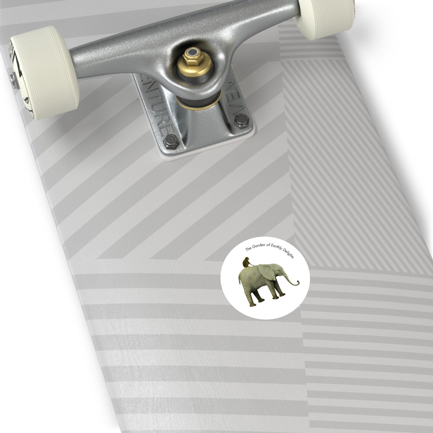 Monkey on an Elephant Round Stickers (Indoor\Outdoor)