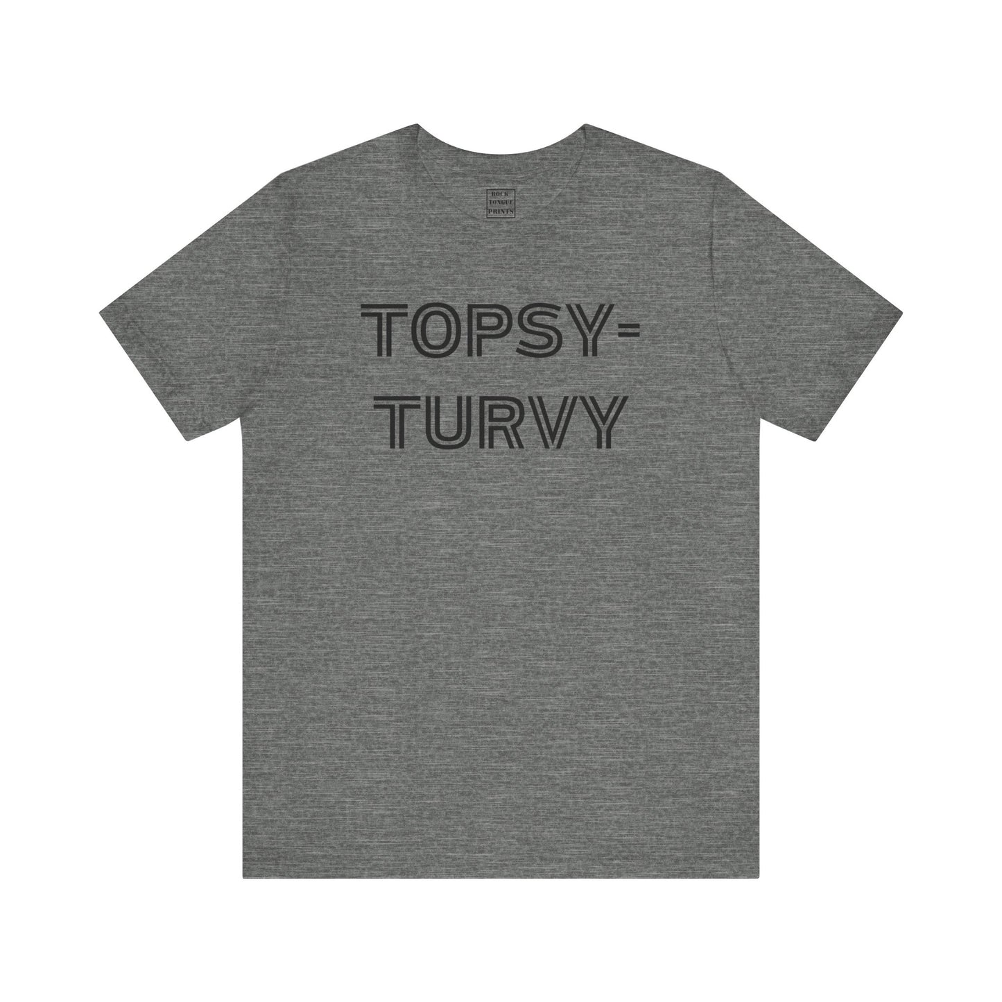 Topsy-Turvy T-Shirt - (Unisex Jersey Short Sleeve Tee) | Rock Tongue Prints