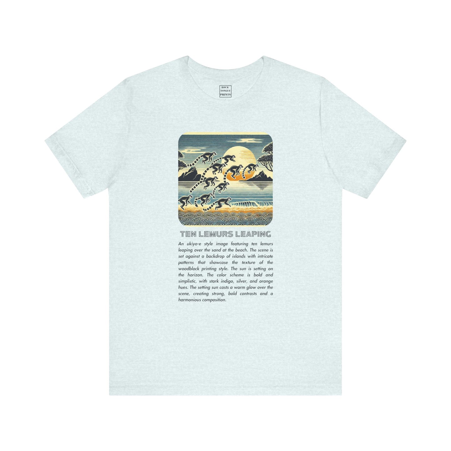 Ten Lemurs Leaping T-Shirt - (Short Sleeve Tee) | Rock Tongue Prints