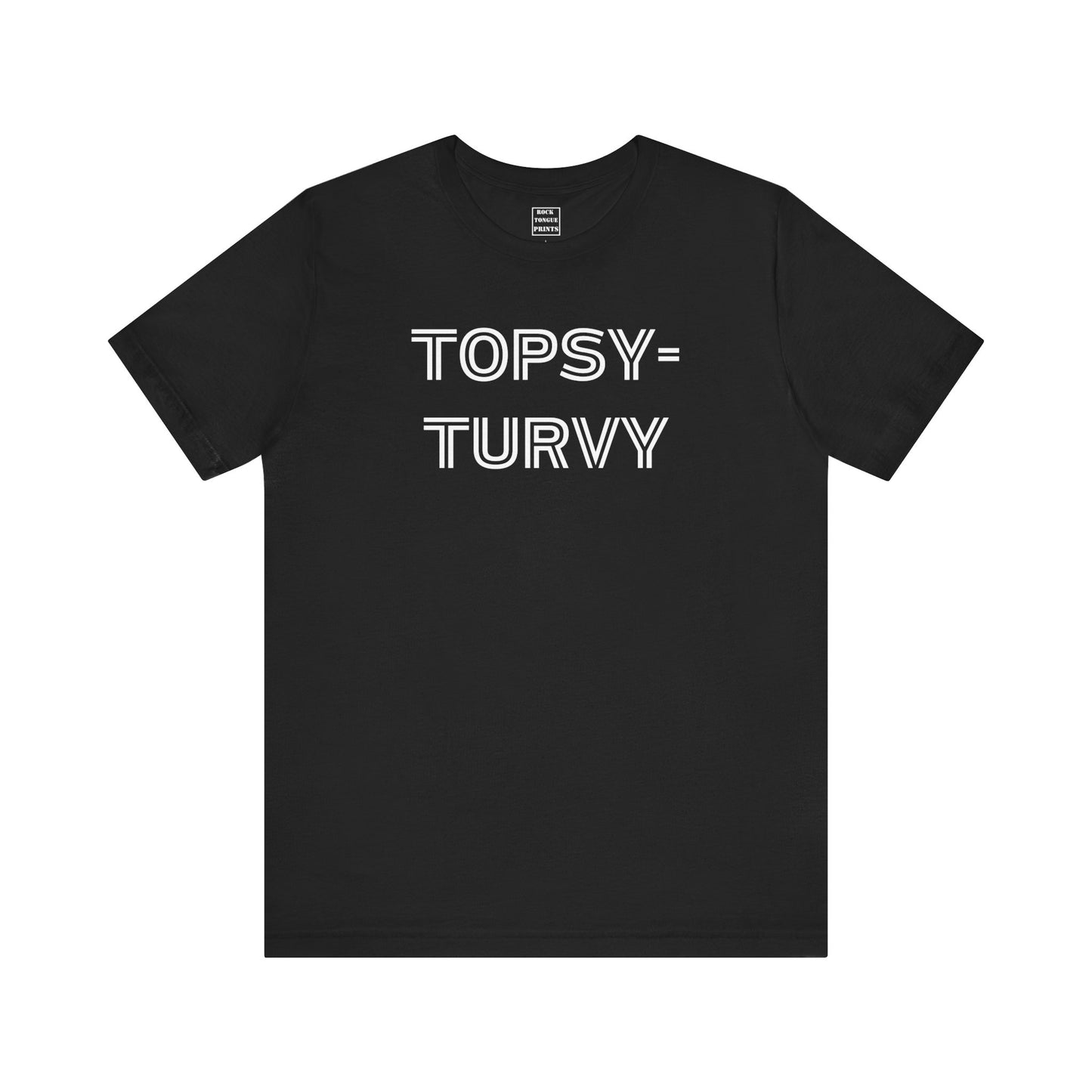 Topsy-Turvy T-Shirt - (Unisex Jersey Short Sleeve Tee) | Rock Tongue Prints