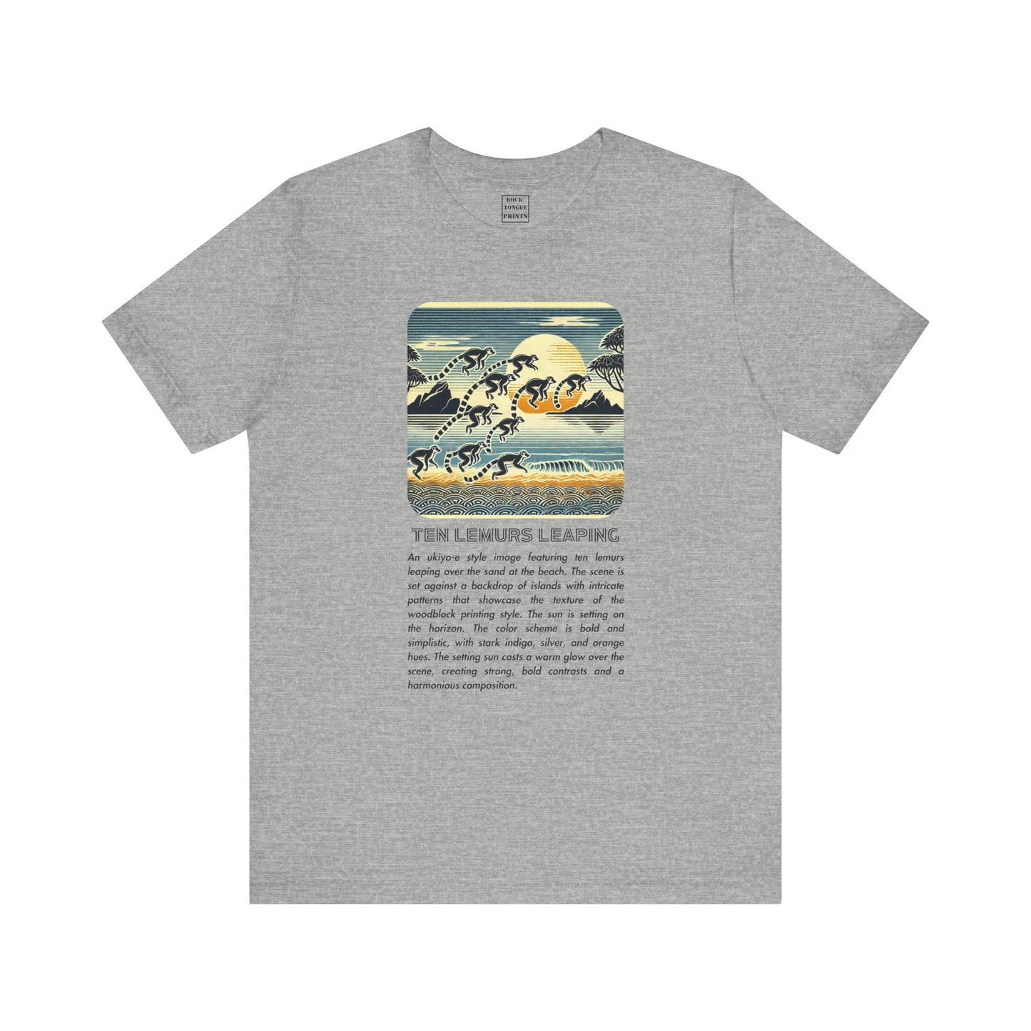 Ten Lemurs Leaping T-Shirt - (Short Sleeve Tee) | Rock Tongue Prints