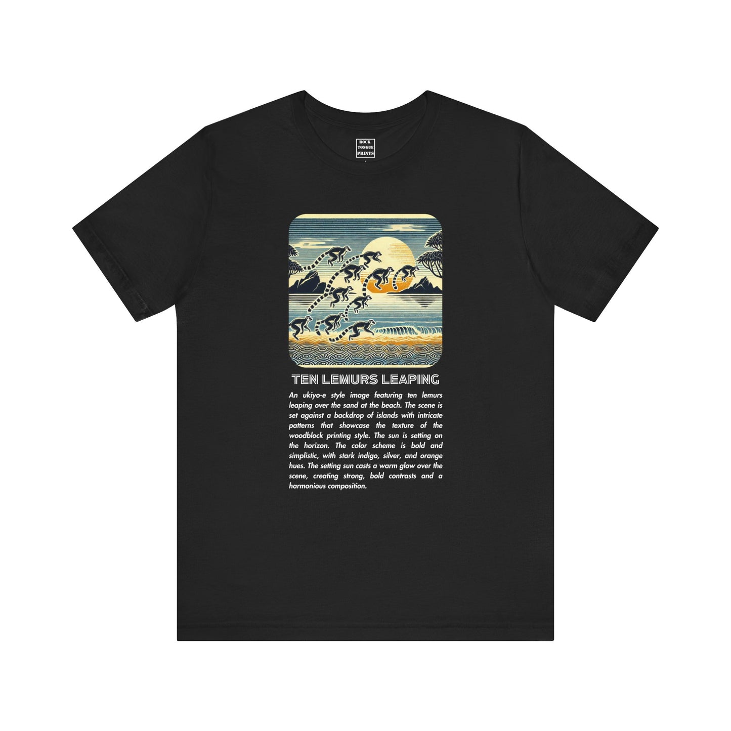 Ten Lemurs Leaping T-Shirt - [Short Sleeve Tee] | Rock Tongue Prints