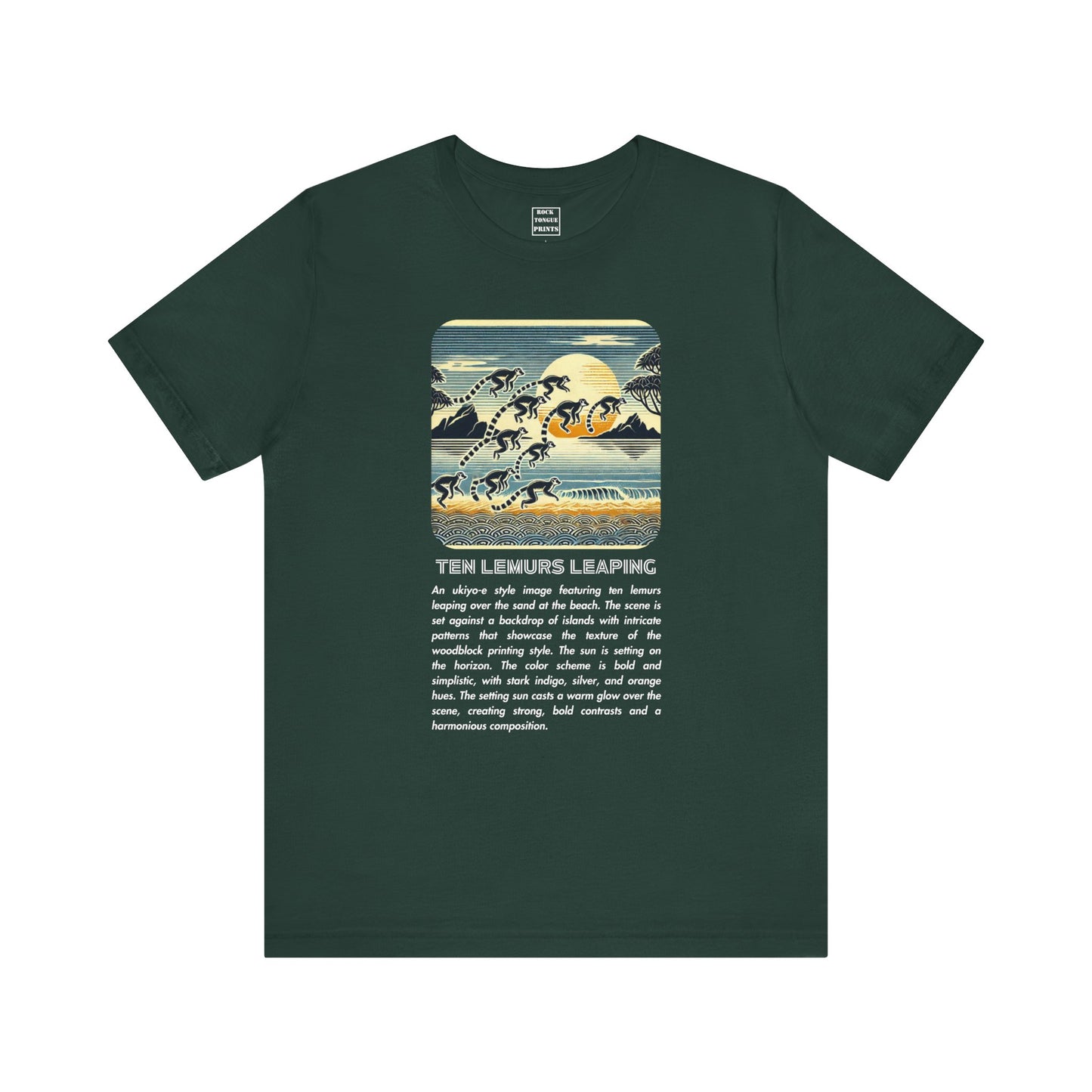 Ten Lemurs Leaping T-Shirt - [Short Sleeve Tee] | Rock Tongue Prints