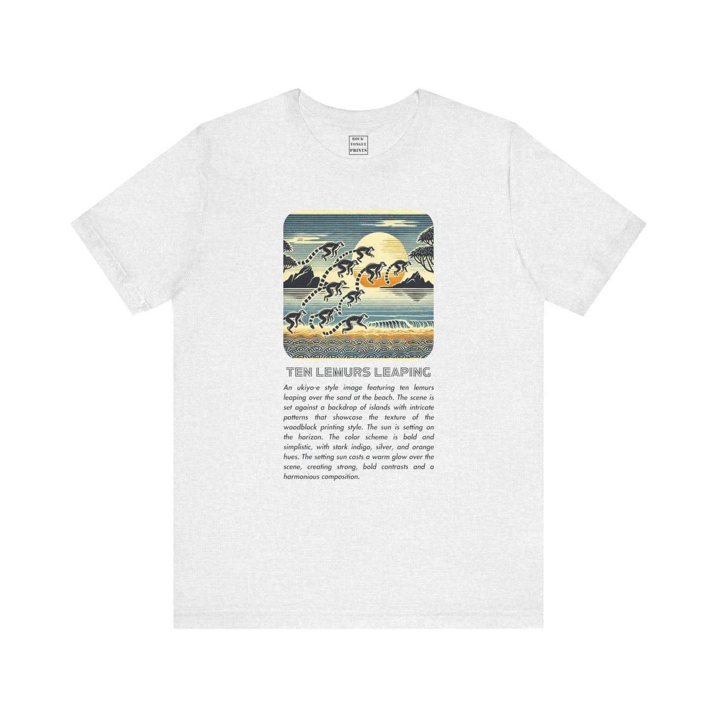 Ten Lemurs Leaping T-Shirt - (Short Sleeve Tee) | Rock Tongue Prints